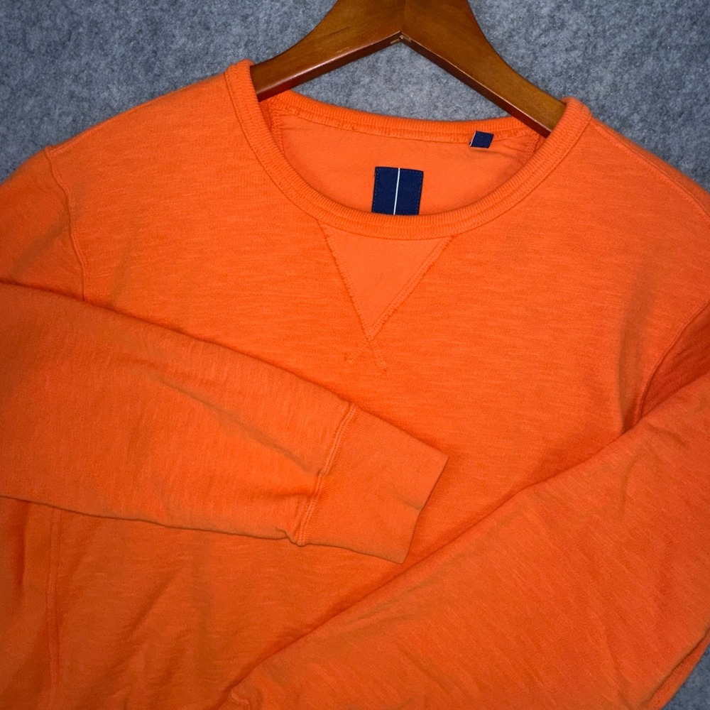 OOBE Sweatshirt Mens M Orange OR2110 Crewneck V-Stitch Cotton Made in Canada